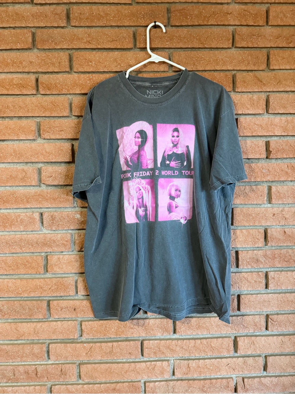 Nicki Minaj Black T-Shirt with Pink Tour Photo Grid